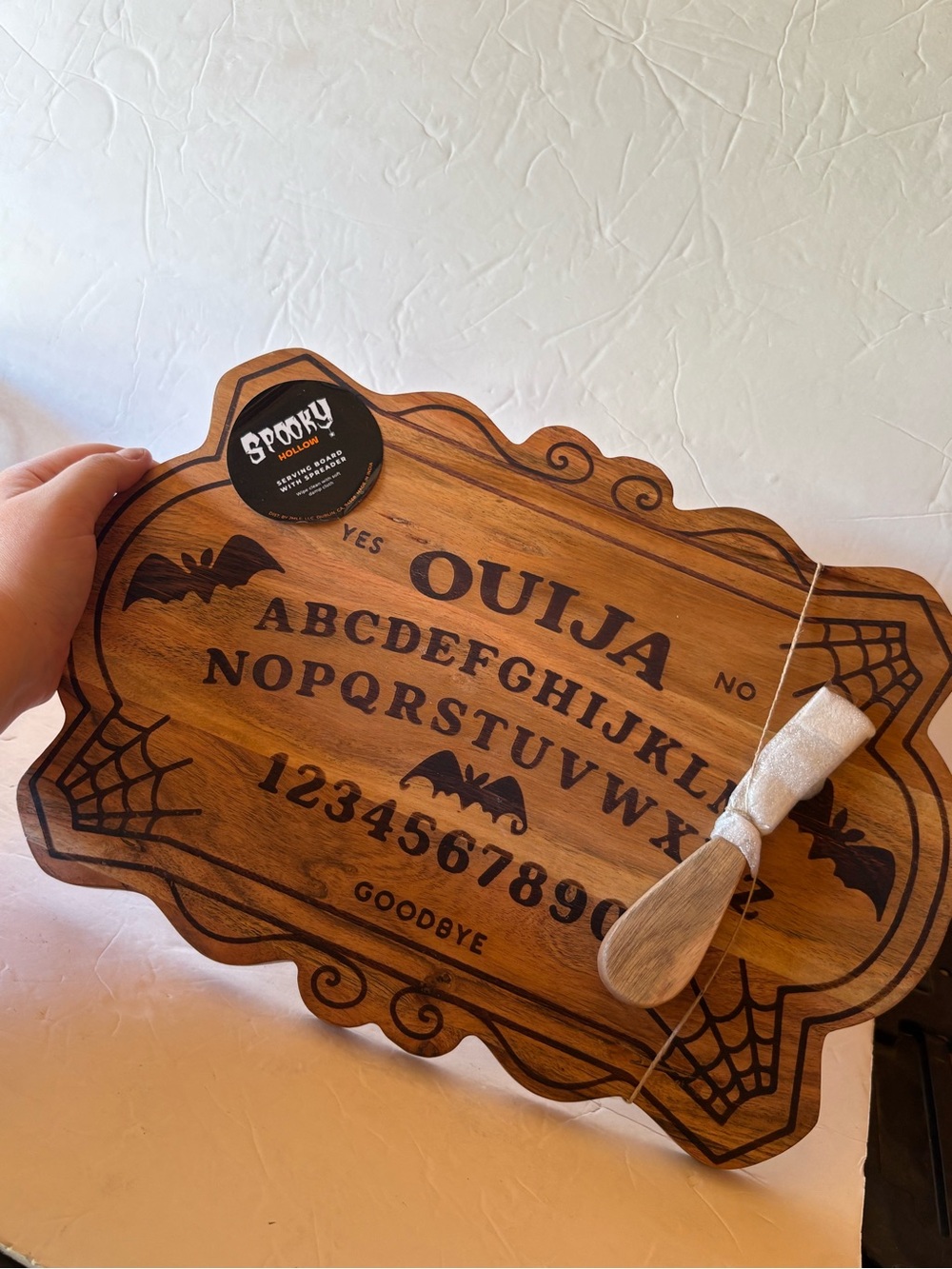 NEW - Spooky Hollow Ouija Board Cutting Board w/ Butter Knife